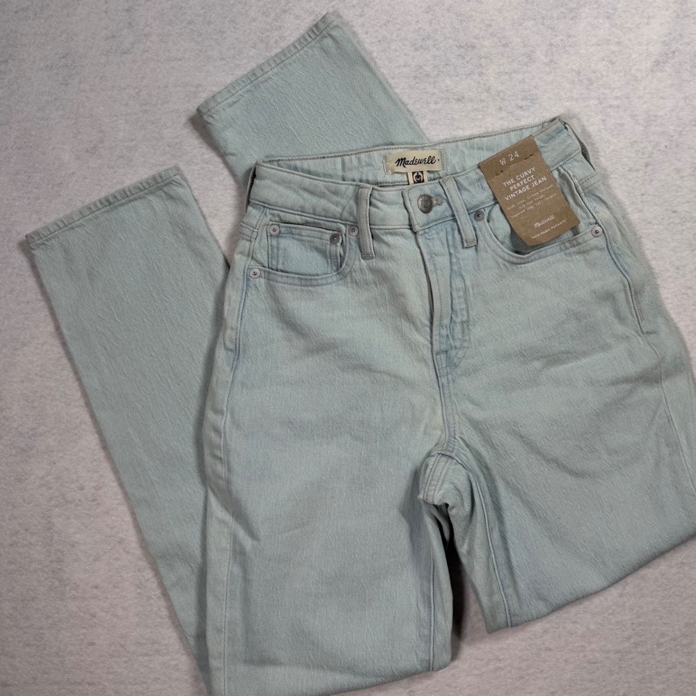 Madewell Curvy Perfect Vintage Jean Light Wash High Rise Denim W24 DM7523 NEW